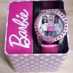 Barbie Movie Fashionista Friends Iconic Doll Pink Silver Crystal Watch Digital